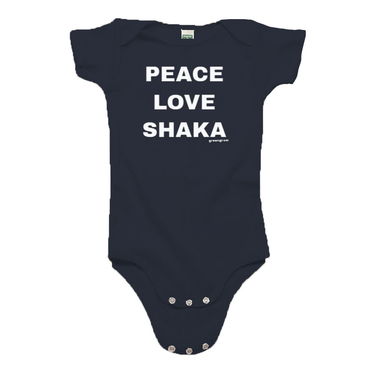 Ocean Peace Love Shaka Organic Onesie
